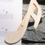 clip de música de doble gancho hecho a mano de madera maciza regalo para músico